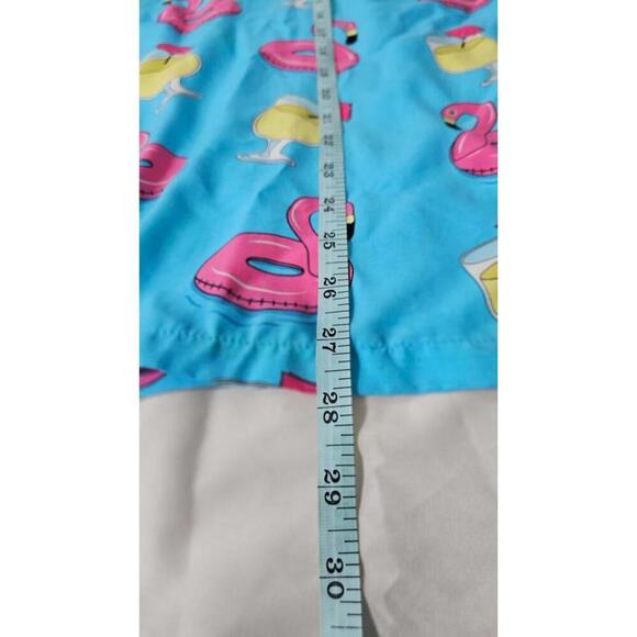 Bioworld Men's Rayon Vibrant Flamingo Cocktail Hawaiian Shirt Size Medium - Picture 7 of 9